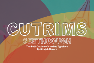 Cutrims Seethrough: Bold Outlines and Playful Overlay Typography