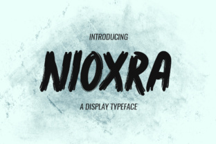 Nioxra: A Textured Brush Display Font with Real Character