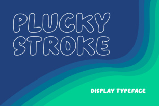 Plucky Stroke: A Modern Outline Display Font for Creative Design