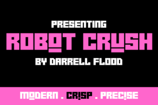 Robot Crush: The Angular, High-Impact Display Font Built for Modern Design