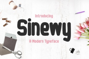 Sinewy: A Playful Display Font with a Handwritten Feeling for Creative Projects